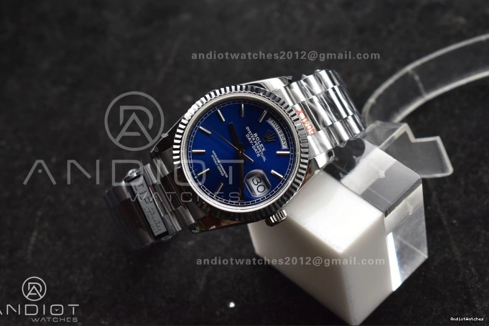 V5 SS 904L 672 Steel Packable Weight) Best vr3255 President Dial Bracelet 36 QF Blue on Edition (Gain DayDate 0929